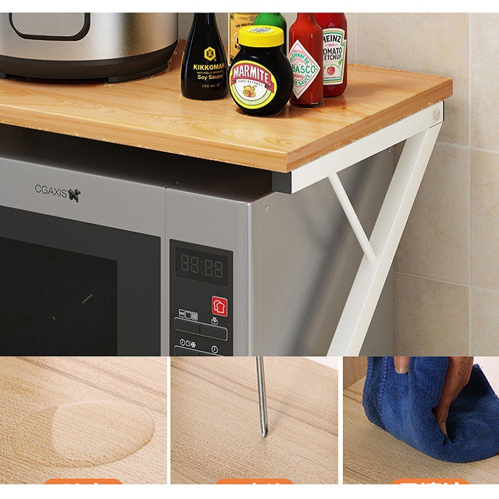 Kệ lò vi sóng nướng 2 tầng 53x35x80cm - kệ nhà bếp đa năng