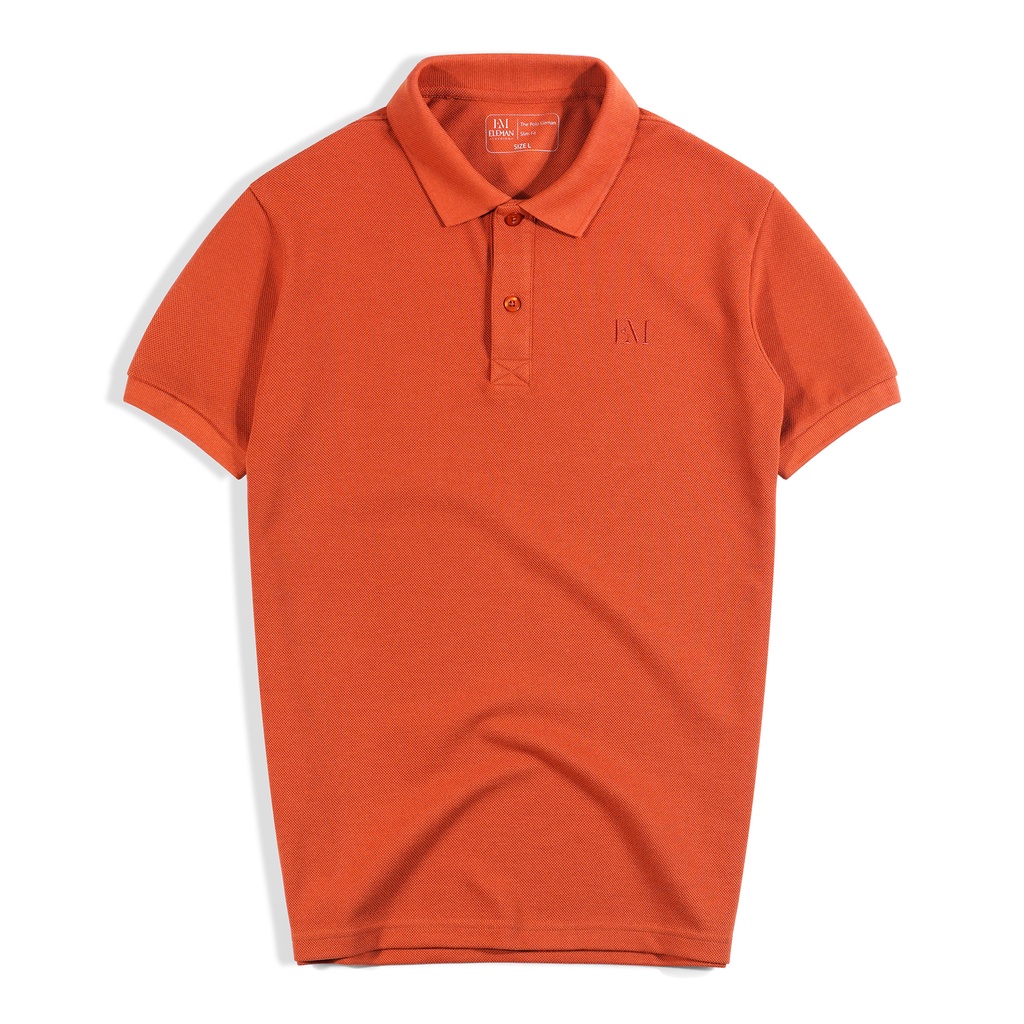 Áo thu polo nam form rộng cao cấp ELEMAN PL02 vải cá sấu CVC 100% cotton 2 lớp chống nhăn nam tính thời trang