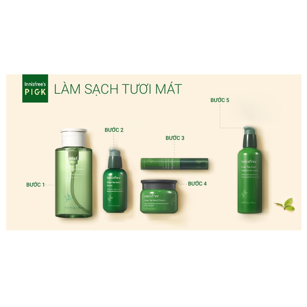 Thanh lăn dưỡng ẩm dành cho da mặt và mắt innisfree Green Tea Seed Eye &amp; Face Ball 10ml