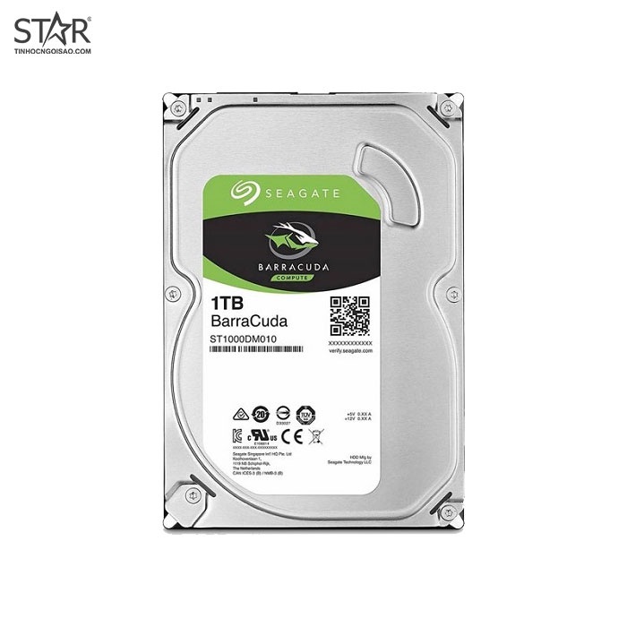 Ổ cứng HDD Seagate 1TB BarraCuda Chính Hãng (ST1000DM010)