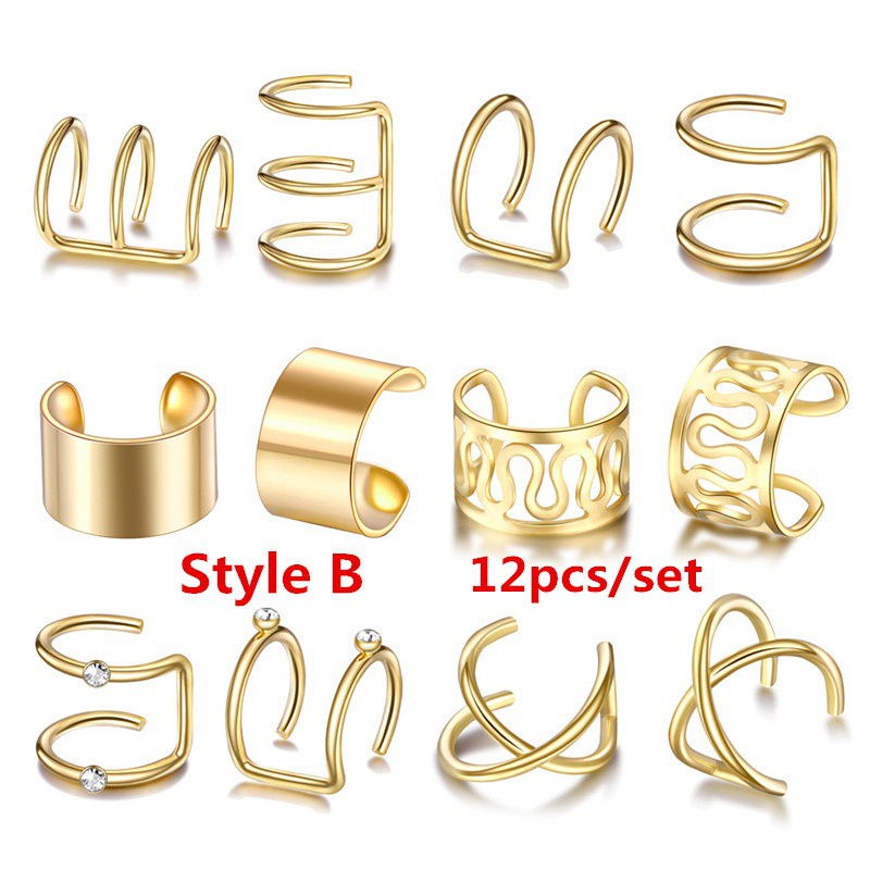 Khuyên Kẹp Vành Tai Bằng Thép Không Gỉ Thời Trang Cá Tính