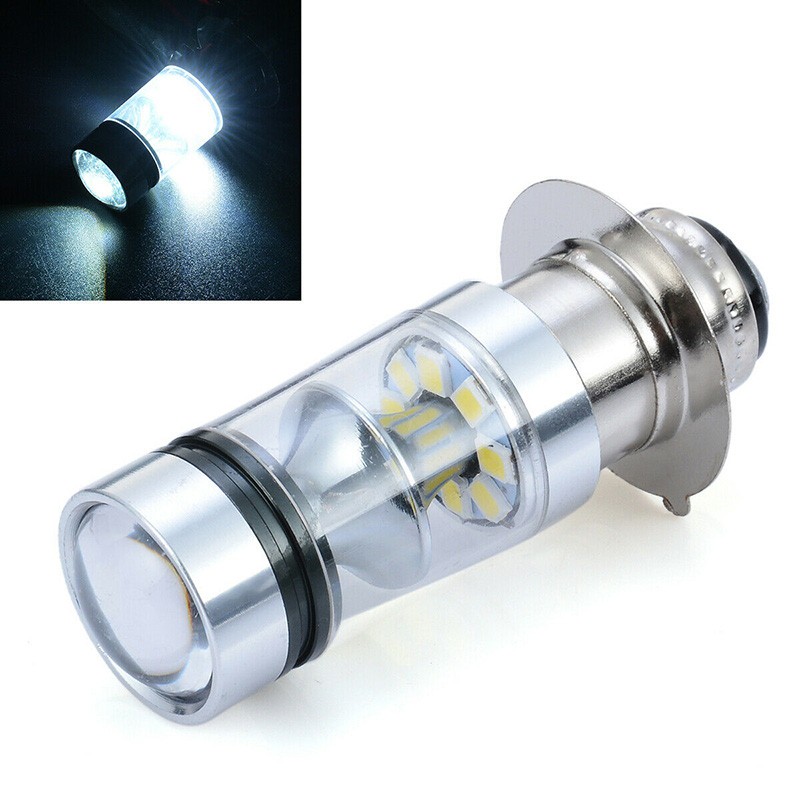 Đèn pha LED DRL BA20D H6 2323 20SMD 100W chuyên dùng cho xe máy
