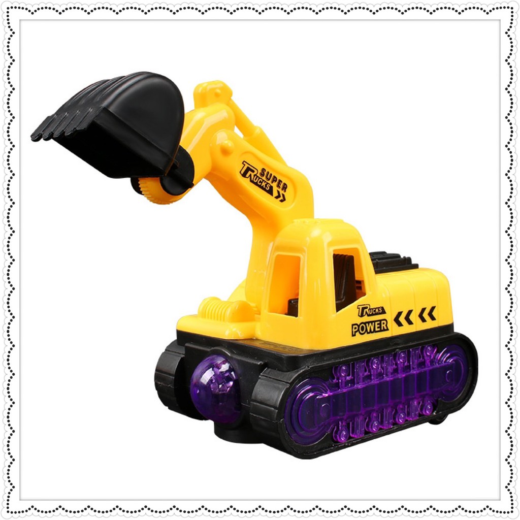 Xe máy xúc, xe công trình có nhạc và đèn cho bé