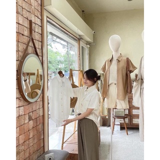 Áo sơ mi cộc tay linen