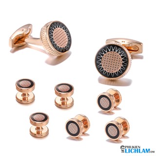 Khuy măng sét - Cufflink hàng nhập khẩu chính hãng cao cấp QT1386