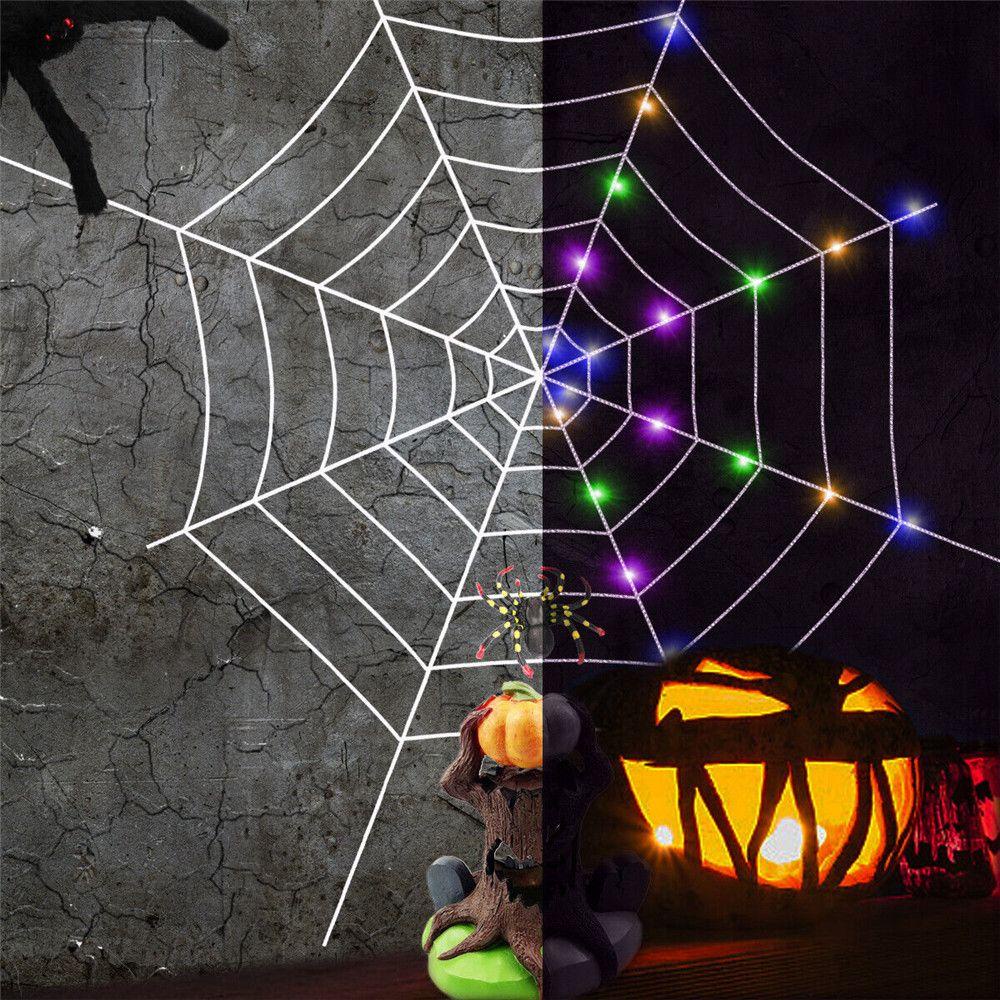 WATTLE Đèn LED Cobweb Trang Trí Lễ Hội Halloween