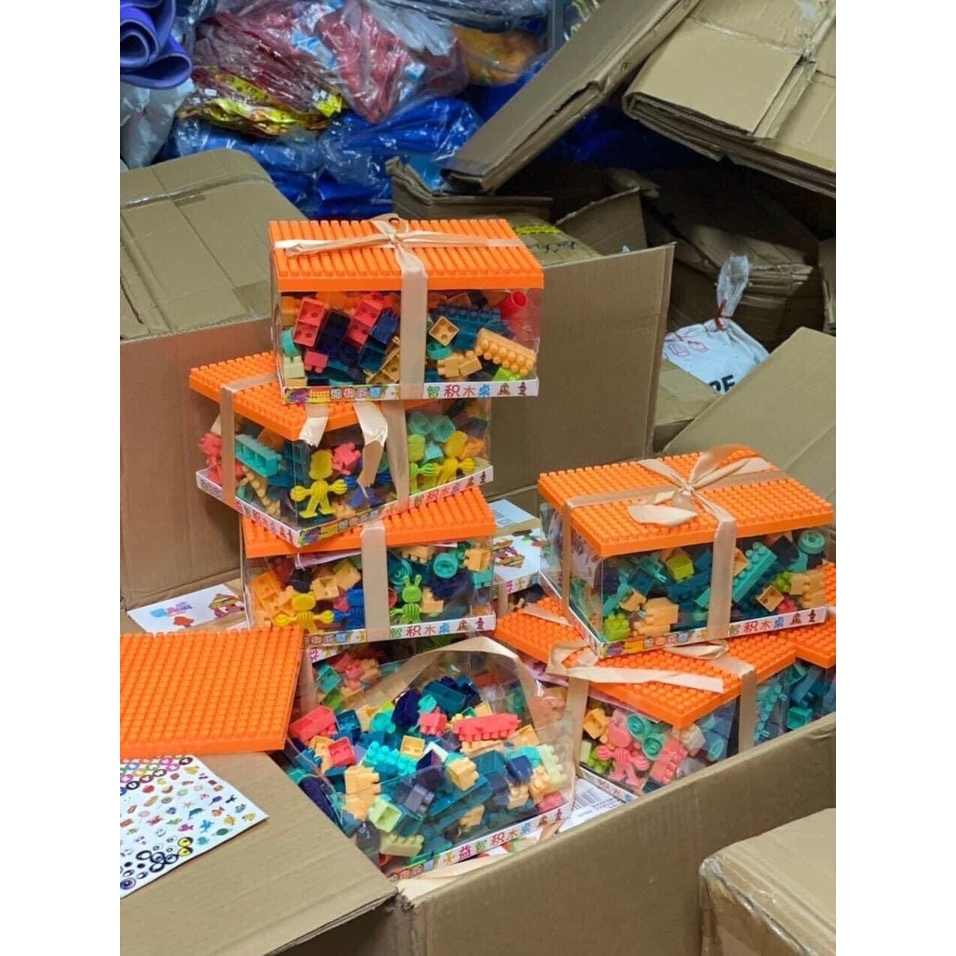 Bộ đồ chơi lego xếp hình Duplo 240 chi tiết mẫu hộp quà lắp ráp phát triển tư duy trí tuệ cho bé