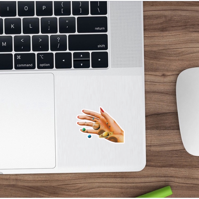 Sticker Bộ 50 Miếng Dán Sticker Chống Thấm Nước Hình Vật Lý Phòng Thí Nghiệm