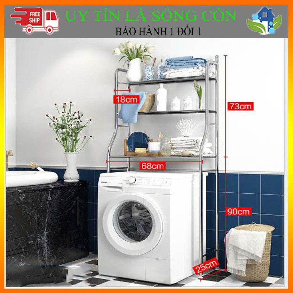 [ AI RẺ HƠN SHOP HOÀN TIỀN ] Kệ Máy Giặt , Kệ Bồn Cầu 2 Tầng Inox Cửa Ngang , Cửa Đứng Siêu Tiện Lợi