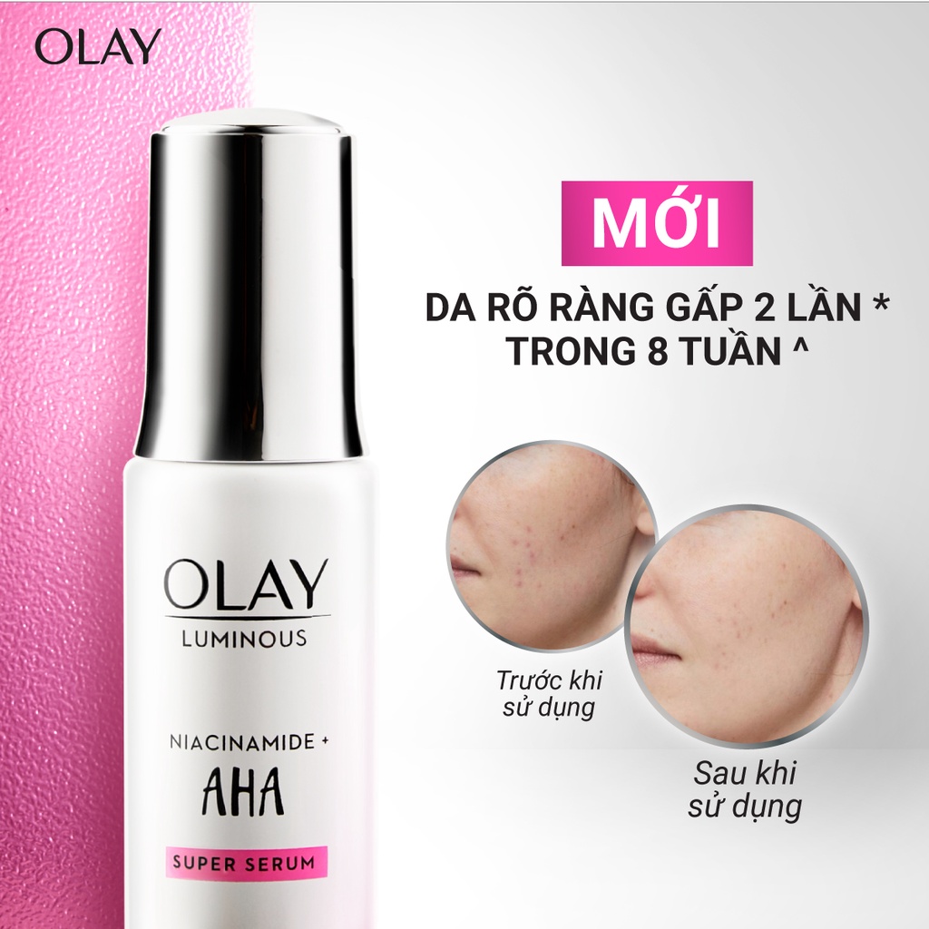 Combo 2 OLAY Siêu Tinh Chất Ngừa Lão Hóa Luminous Niacinamide Kết Hợp AHA 30ML Và Kem Dưỡng Ban Ngày Regenerist 50G