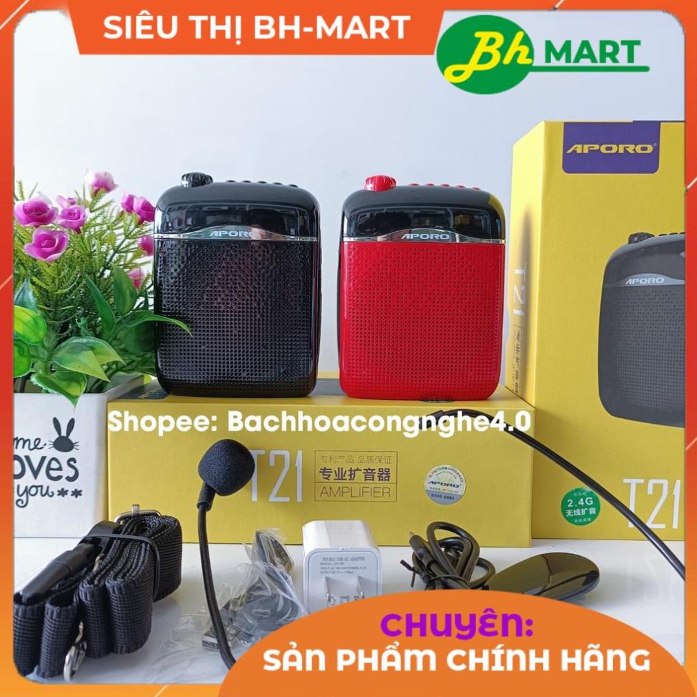 Máy trợ giảng không dây Aporo T21 2.4G, loa trợ giảng có bluetooth - BHMART