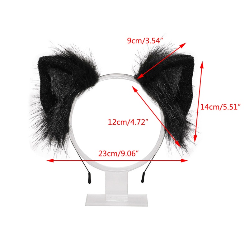 Băng Đô Tai Sói Bằng Lông Nhung Hóa Trang Lolita Giáng Sinh Halloween