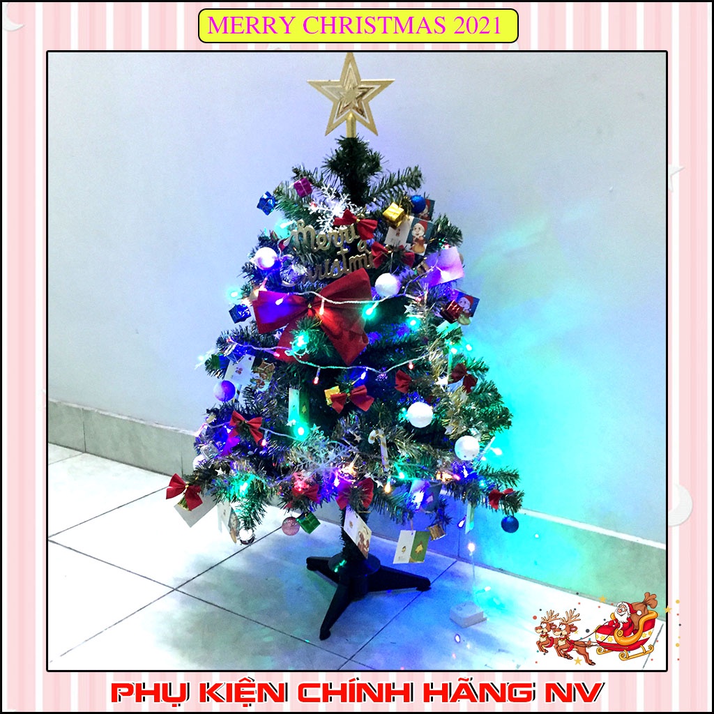 Cây thông noel trang trí 1m2 để bàn làm việc, phòng khách, phòng ngủ, ngoài trời hàng Việt Nam chất lượng cao