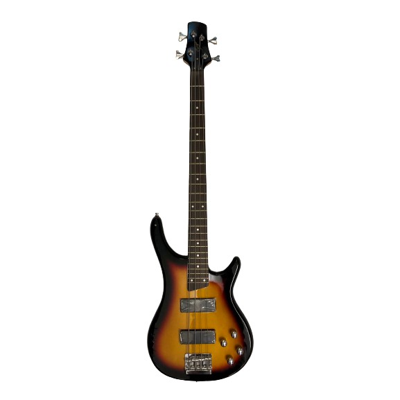 Guitar Bass gỗ đen vàng