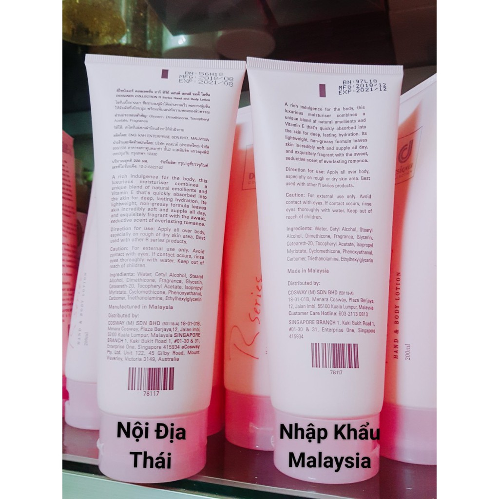 Lotion Nước Hoa Rseries Hand &amp; Body Lotion 200ml