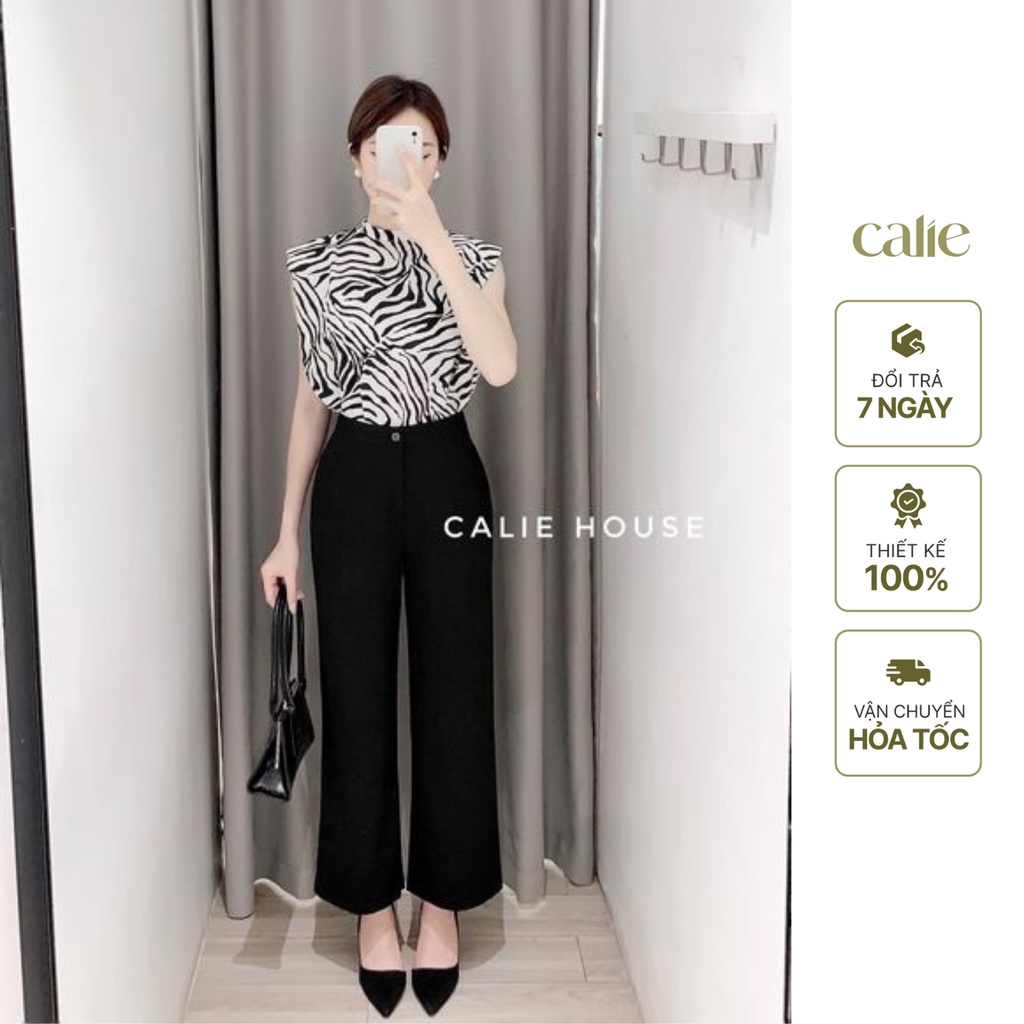 Quần ống rộng suông dáng dài culottes, hàng thiết kế thương hiệu thời trang công sở Calie House Q23