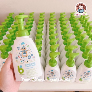 Nước rửa bình sữa hữu cơ Babyganics 473ml, nước rửa bình sữa organic tạo bọt