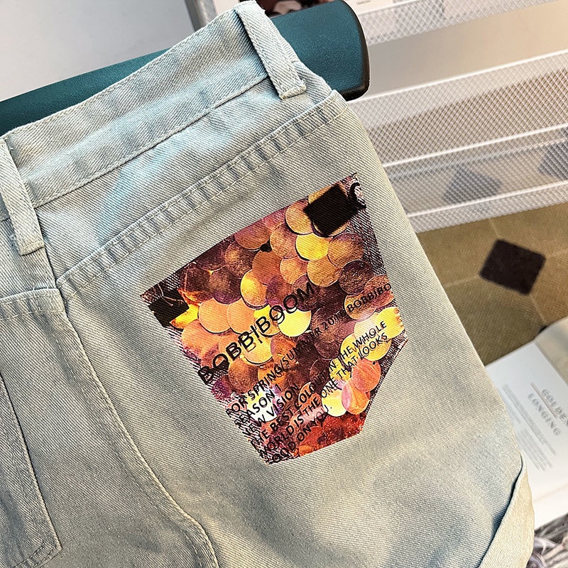 Quần Short denim Dáng Chữ A Ống Rộng Lưng Cao Mẫu Mới Thời Trang Mùa Hè Cho Nữ