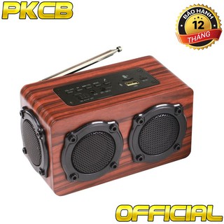 Loa gỗ Bluetooth Super Bass vi tính âm thanh nổi lõi kép HIFI Stereo speaker PKCB-02 PF45