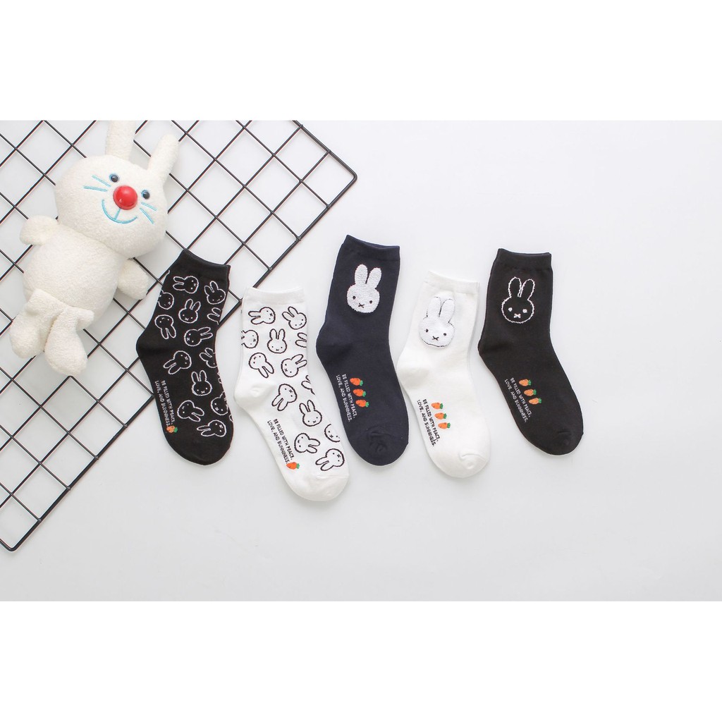 [Rẻ Vô Địch] Vớ tất nam nữ cao cổ hoạt tiết Cotton 100% khử mùi