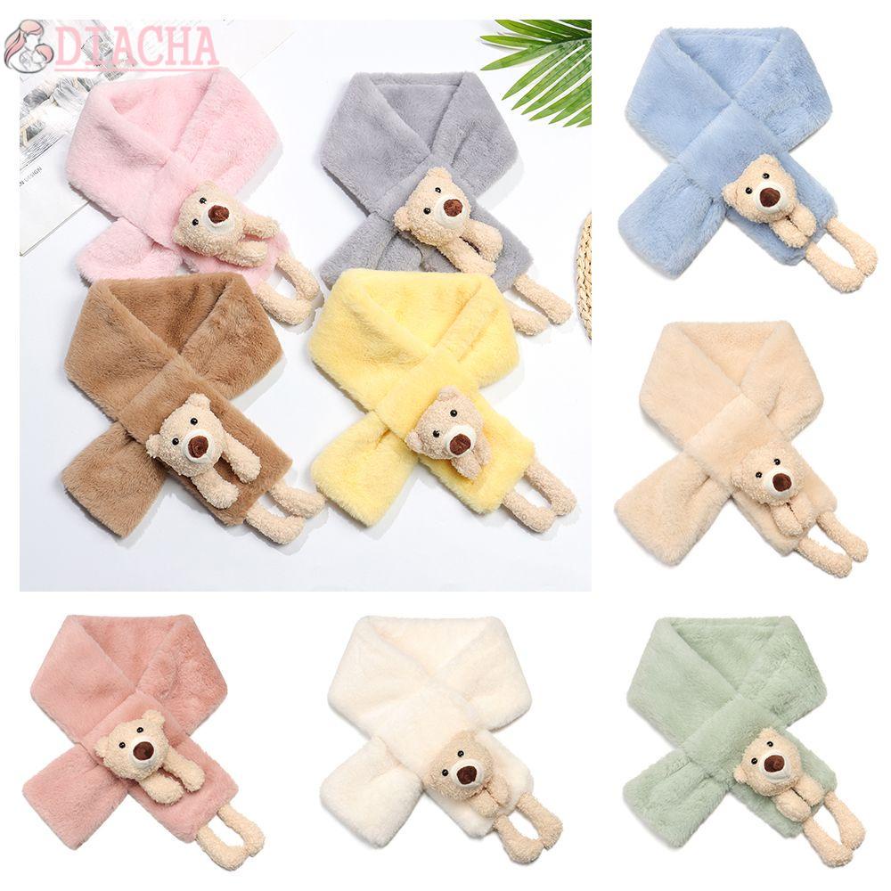 Khăn Choàng Cổ Bằng Lông Nhân Tạo Dày Dặn Chống Gió Giữ Ấm Thời Trang Cho Bé