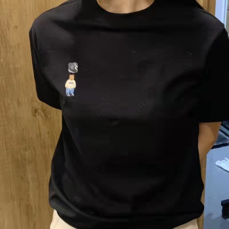 Set áo thun Whoau chính hãng thêu gấu Steve USA đáng yêu | WHRAB2101U - Mua 1 tặng 1