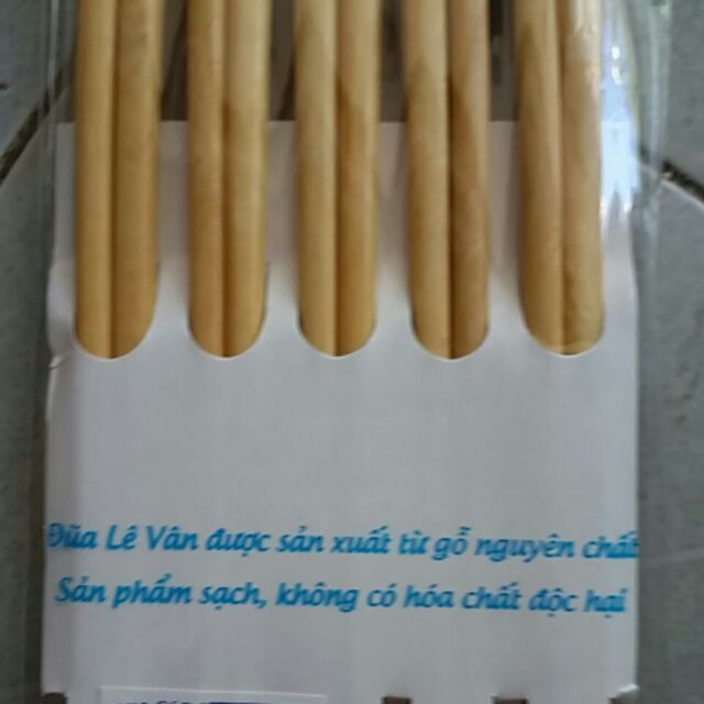 Đũa ăn cơm - Đũa gỗ Lê Vân cao cấp hàng Việt Nam chất lượng cao - 10 đôi đũa gỗ ăn cơm