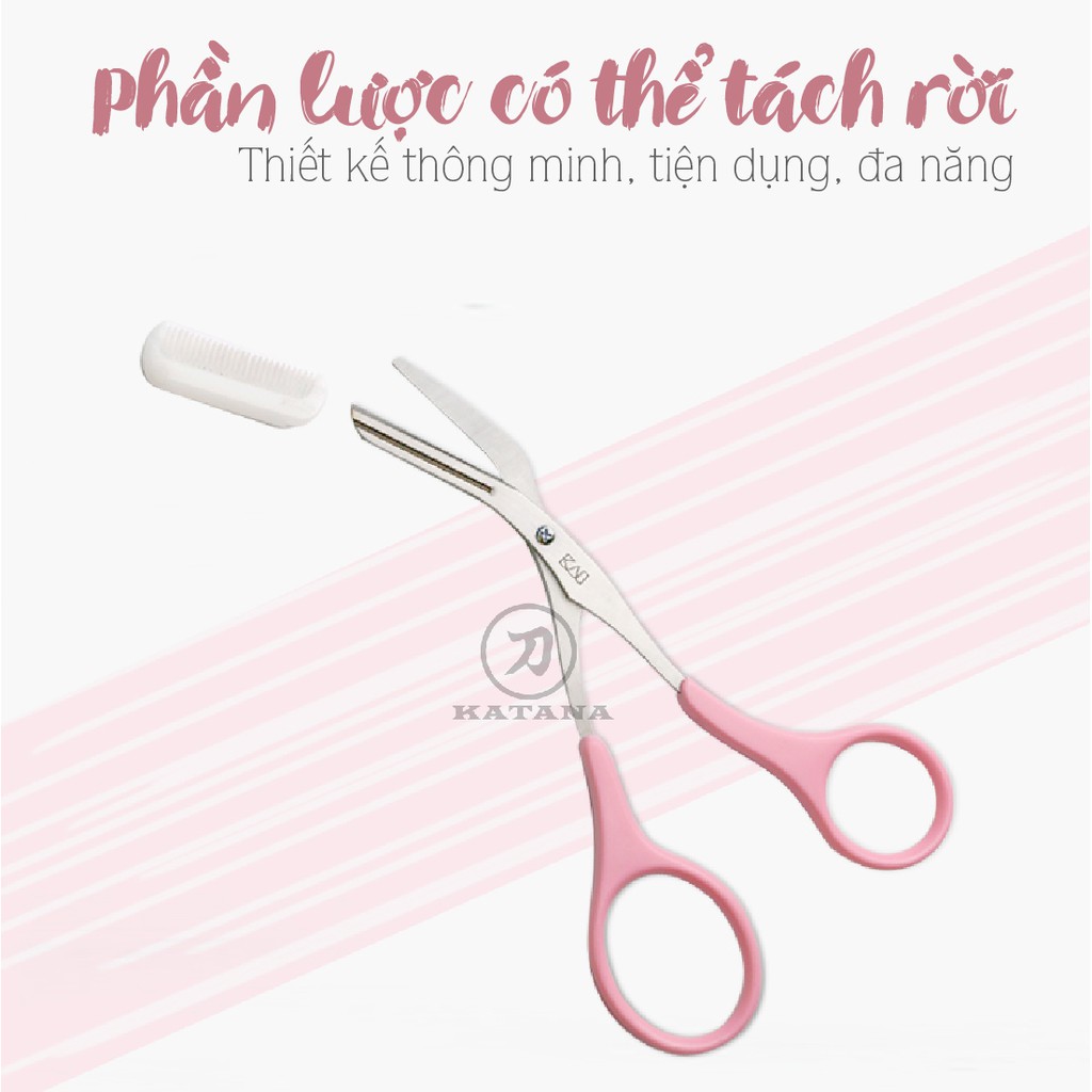 [CHÍNH HÃNG] Kéo cắt tỉa lông mày cao cấp KQ3042-KQ3032 kèm lược - kéo tỉa mày kèm lược - BH 12 tháng 1 ĐỔI 1