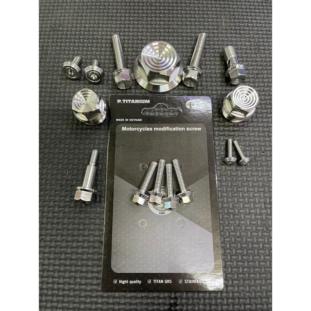 [INOX V2] Full dàn đầu 15 con ốc Salaya inox 304 mẫu V2 Thái gắn cho Raider Fi , Sonic , Satria
