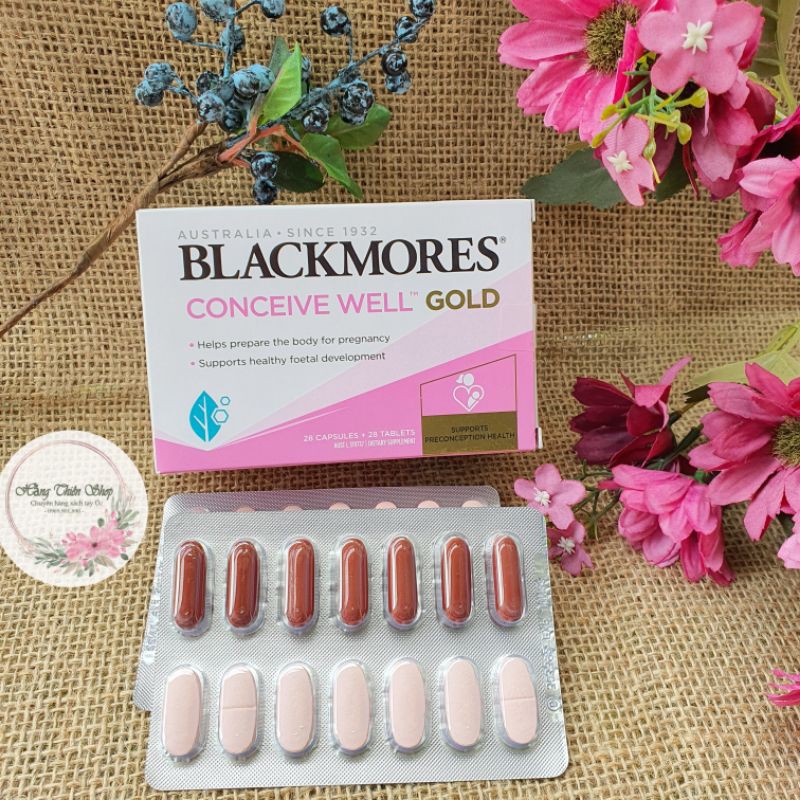 (Đủ bill) Bổ trứng Blackmores Conceive Well Gold 56v