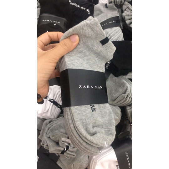 Tất Vớ Trơn Cổ Ngắn Nam Nữ, Tất nam Zara Men cổ ngắn