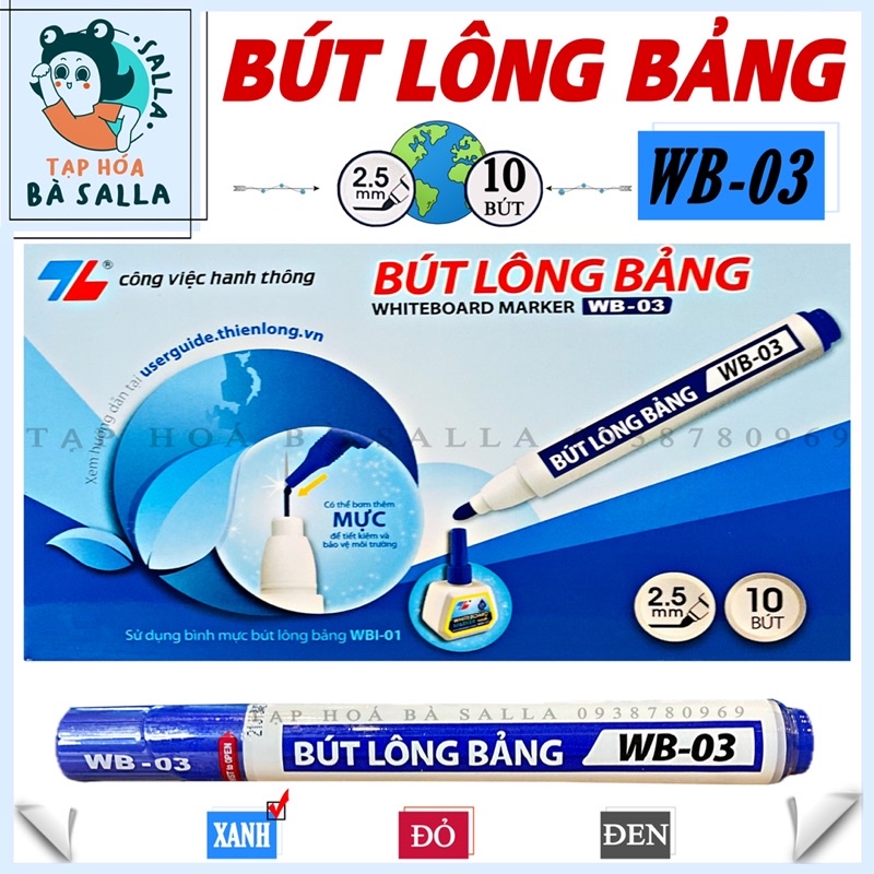 Hộp 10 Bút Bảng Dễ Lau Sạch TL - WB03