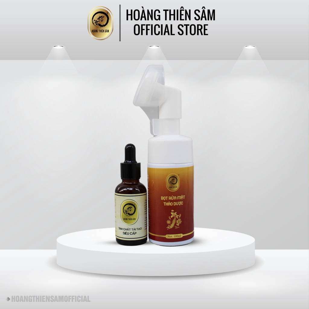 Combo Tái Tạo Hoàng Thiên Sâm (Serum Tái Tạo 30ml và Bọt Rửa Mặt 100ml)