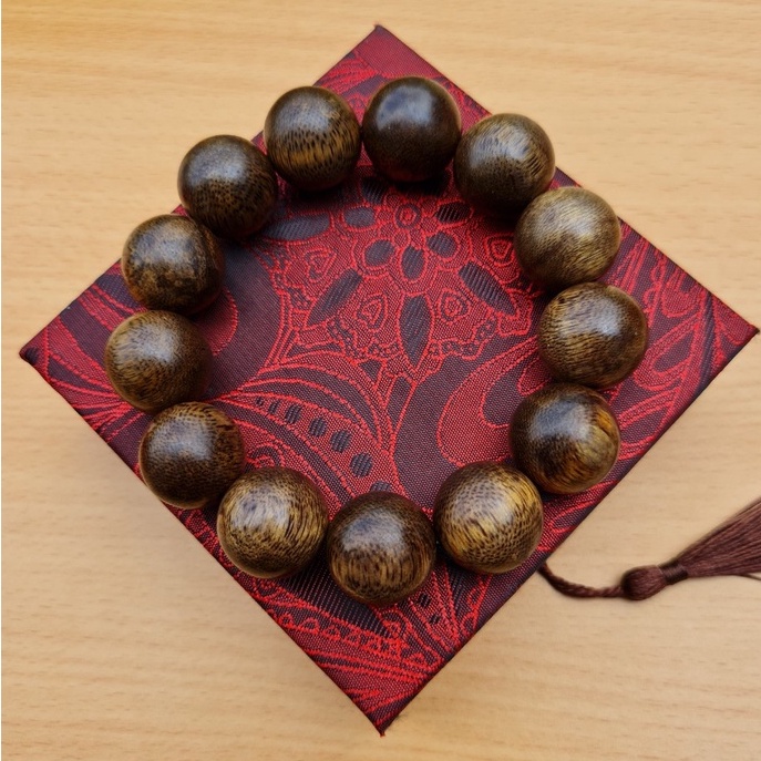 Vòng Tay Trầm Hương Cao Cấp Hạt Tròn Đơn - Trầm Tốc Tự Nhiên - Vòng Tay Phong Thủy - Size Nam 14ly 16ly 18ly