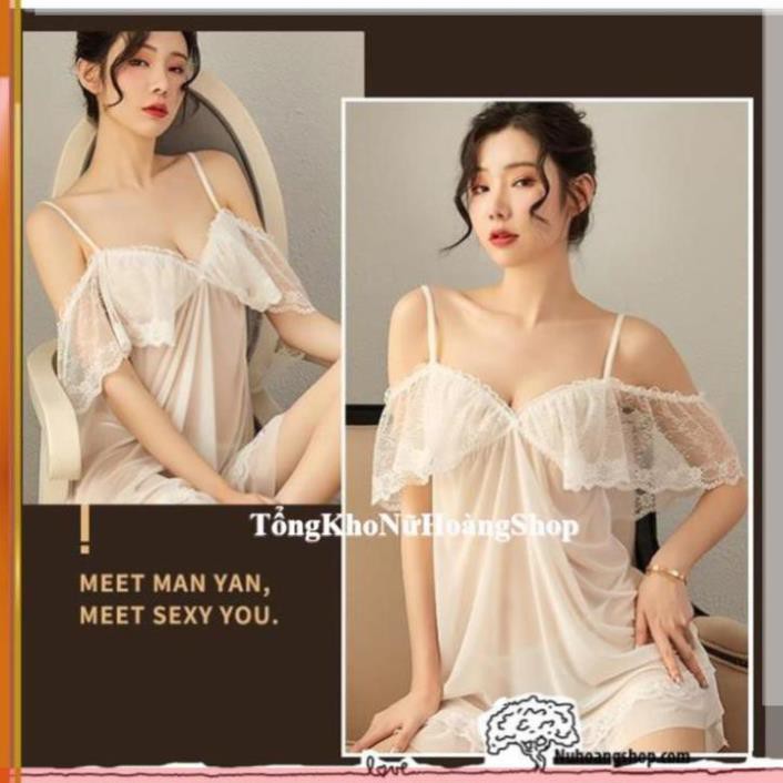 [ Chất Đẹp - Form Chuẩn]❤HOT 2021 ❤ váy ngủ thun lưới ren -đầm ngủ sexy cao cấp B1040 | BigBuy360 - bigbuy360.vn
