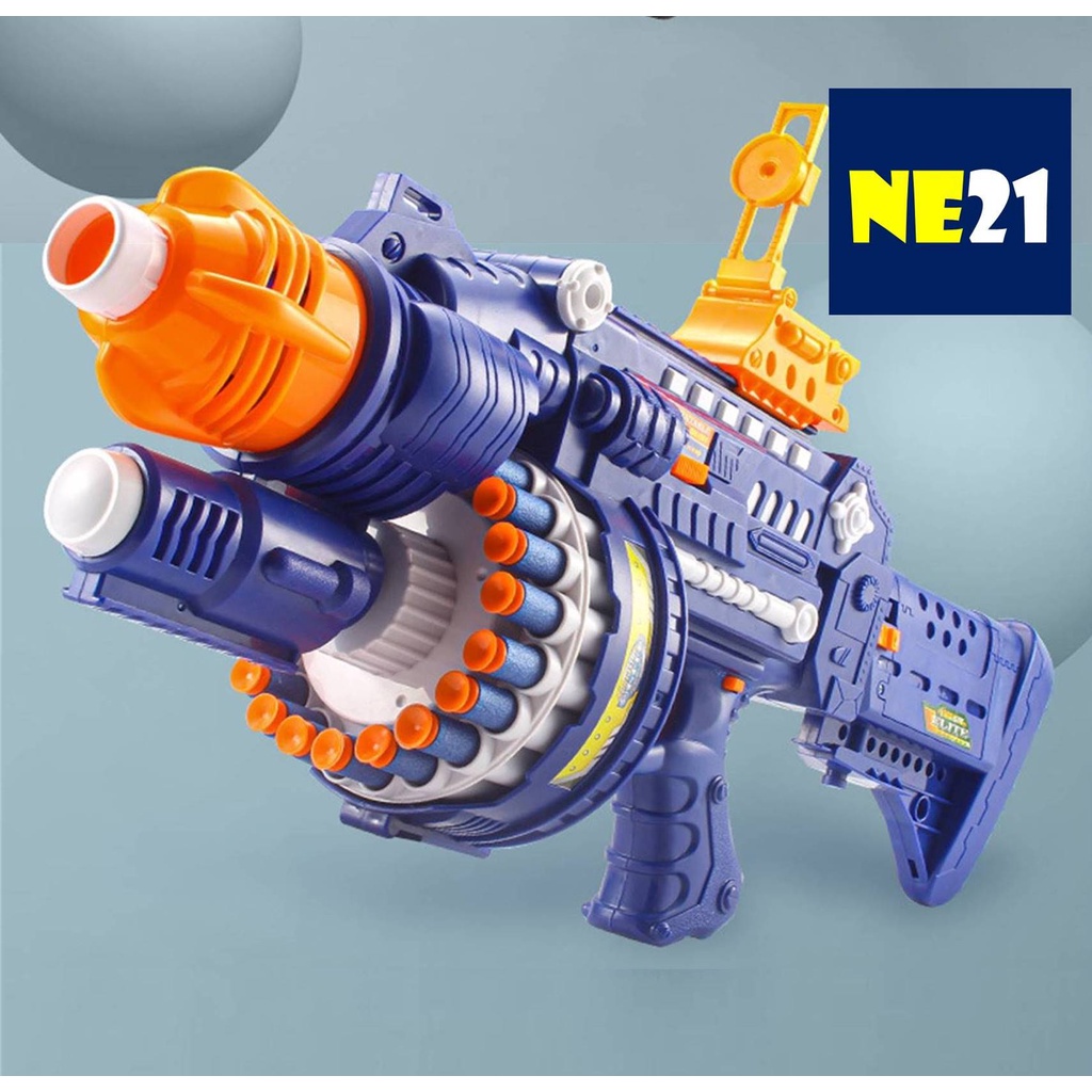 Đồ Chơi Cho Bé SUNG Nerf Nhựa ABS Liên Thanh Blaster Shots NE21 (Tặng Kèm 6 Pin AA) - Shop Ngọc Ánh
