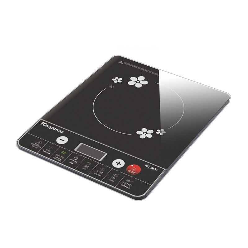 Bếp từ đơn Kangaroo KG365I - 285x345mm, Đen, 2000W, Kính chịu nhiệt
