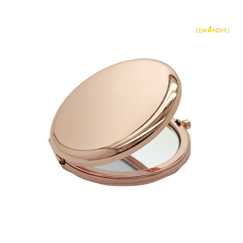 【Beauty】Portable Solid Color Metal Round Case Double-Side Pop-Up Pocket Makeup Mirror | BigBuy360 - bigbuy360.vn