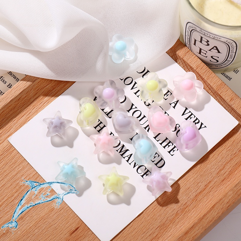 Phụ Kiện Hạt Acrylic Hình Ngôi Sao Năm Cánh Dùng Làm Trang Sức Thủ Công