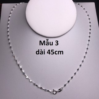 Dây chuyền bằng bạc sợi mảnh dài 45cm