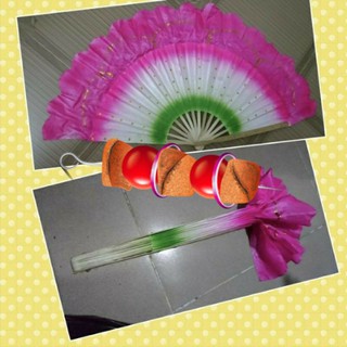 Quạt múa ,quạt lụa cán tre ( giá 1 chiếc )