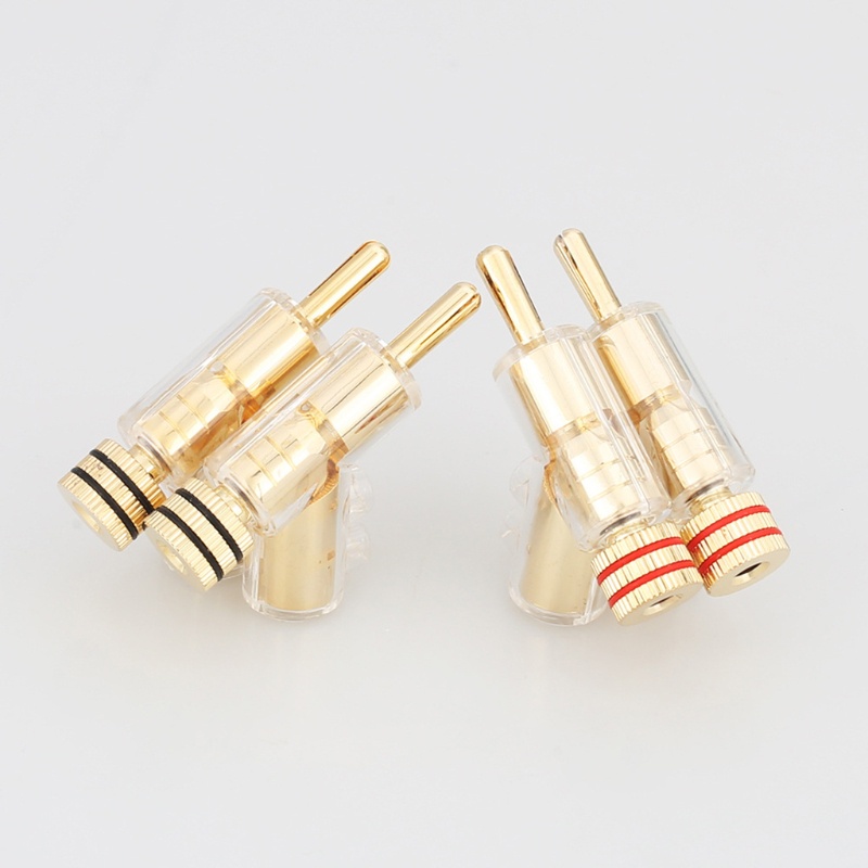 Phích Cắm Bắp Chuối Mạ Vàng / Bạc 4mm Chuyên Dụng Cho Dây Loa