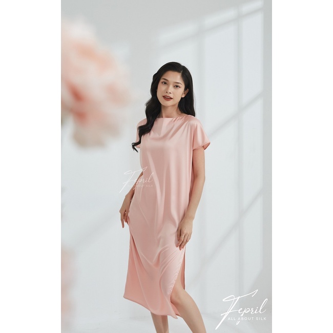 Đầm lụa rộng thoải mái hack dáng FEPRIL Kaftan Dress