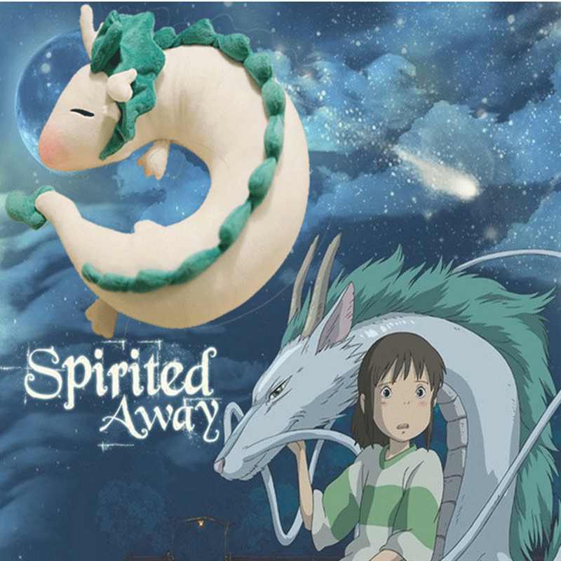 Gối kê cổ chữ U hình chú rồng trắng dễ thương trong anime Nhật Bản