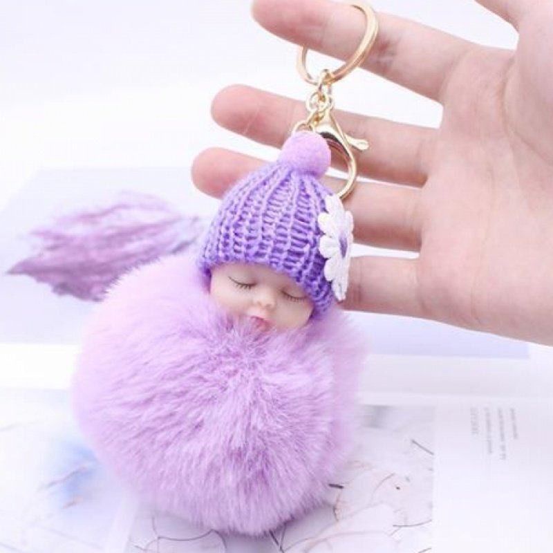 Móc khóa mặt hình búp bê đáng yêu