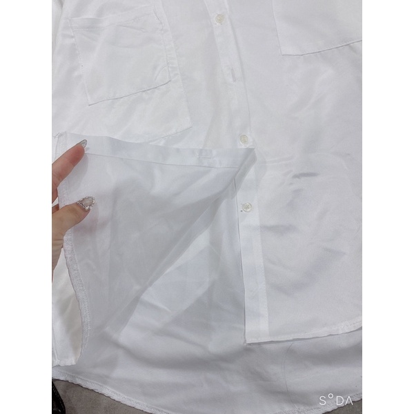Áo sơ mi trắng form xuông chất đẹp