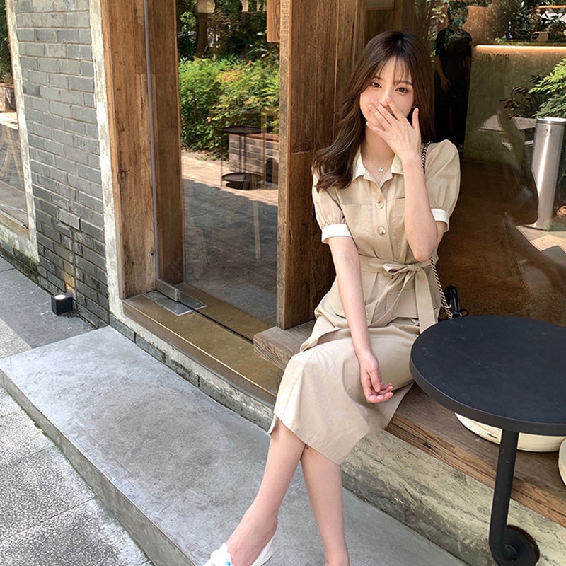 Đầm midi tay ngắn dáng dài thời trang mùa hè cho nữ Size S-3Xl