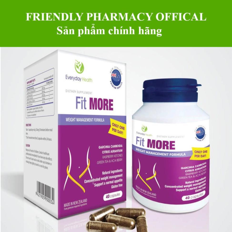 {Nhập Newzealand} FIT MORE – Hỗ trợ giảm cân, giảm béo, tăng cường chuyển hóa chất béo an toàn hiệu quả (40 viên)