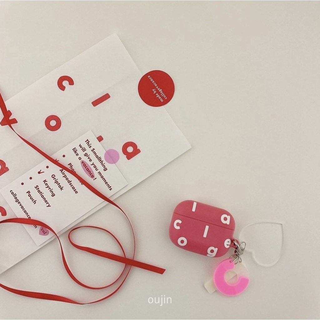 Vỏ Bảo Vệ Hộp Sạc Tai Nghe Bluetooth Không Dây airpods pro3 / air / pods2 Nhập Khẩu In Chữ Phong Cách Hàn Quốc Ốp