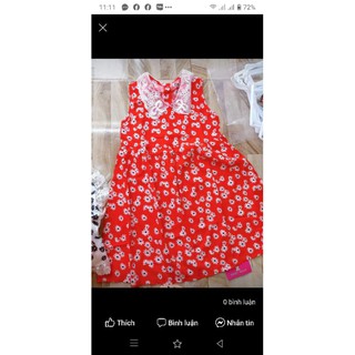 Đầm hoa cúc cổ áo phối ren